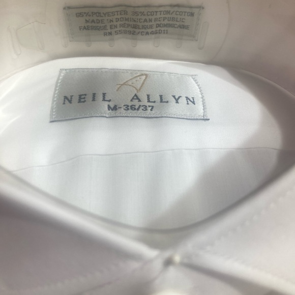 Men’s Brand New White Neil Allyn Wing Tuxedo Shirt - Black Tie - Picture 6 of 8